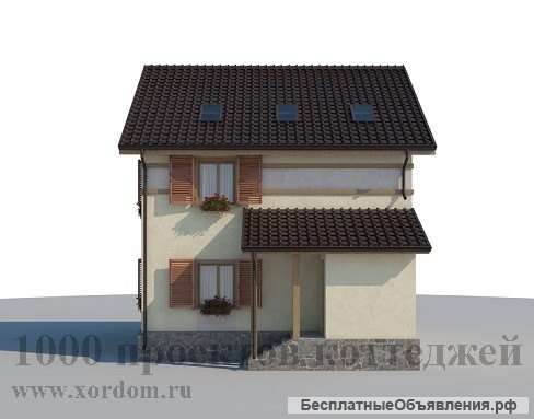 Трёхэтажный дом из кирпича 8 на 9 м
