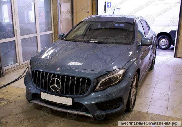 Решетка радиатора GT Mercedes GLA X 156 хром