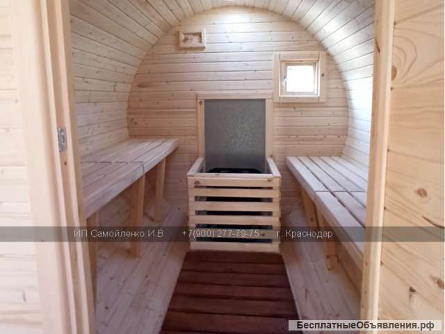 Баня-бочка 3 метра