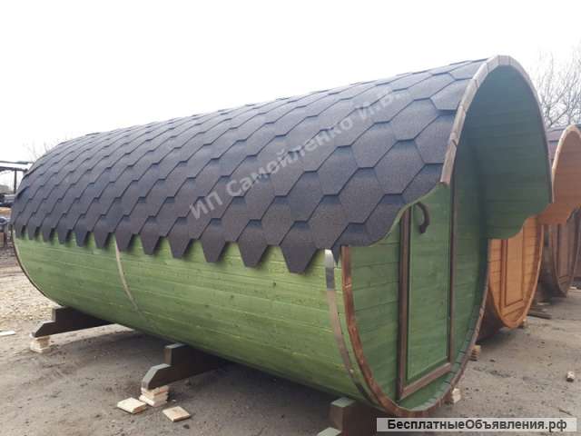 Баня-бочка 4 метра