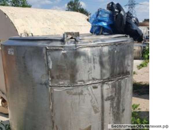 Ёмкость нержавеющая ОПБ-1000 (заквасочник, ванна длительной пастеризации), объем — 1 куб.м., инв 339