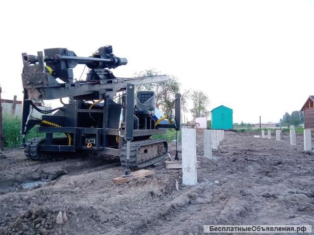 Фундамент на забивных ЖБ сваях