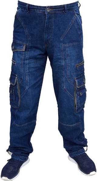 Мужские джинсы с карманами большого размера