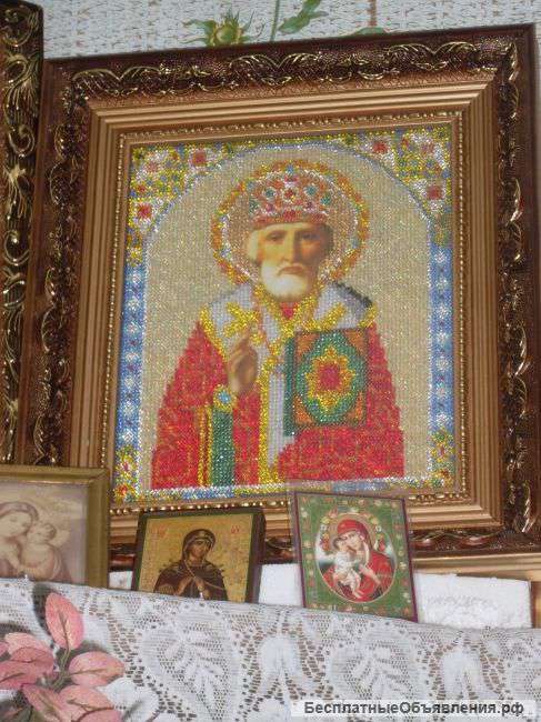 Вышивка икон бисером