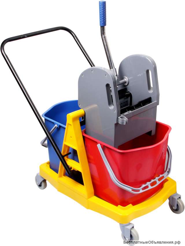 Уборочная тележка 2-х ведерная х 17 л