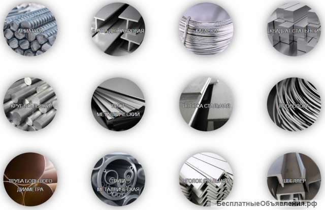 Металлопрокат любых типов и размеров