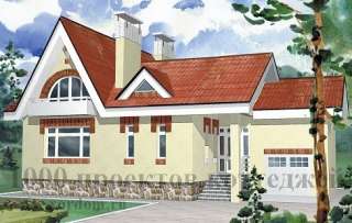 Двухэтажный кирпичный дом в стиле модерн до 150 кв. м