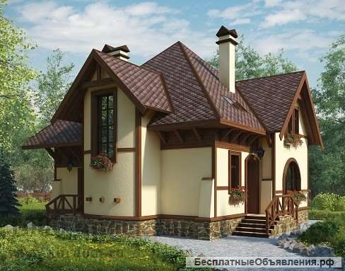 Кирпичный дом в германском стиле, двухэтажный на 155 кв. м.