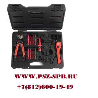 Универсальный набор для резки, снятия изоляции, опрессовки, и монтажа проводов с диэлектрическими би