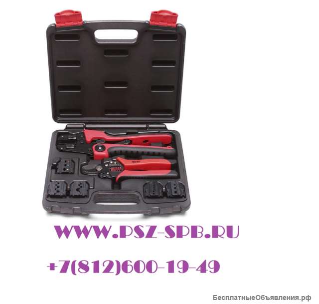 Пресс-клещи с механизмом быстрой смены матриц «КВТ» набор CTE