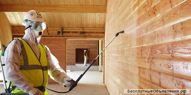 Услуги по обработке древесины защитными покрытиями