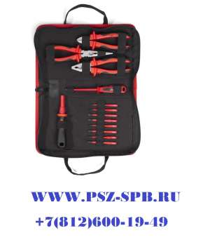Профессиональный набор диэлектрического инструмента электрика, 13 предметов, серия «СЛИМ»