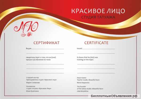 Углубленное обучение зоны ПМ (Татуажа) - Губы