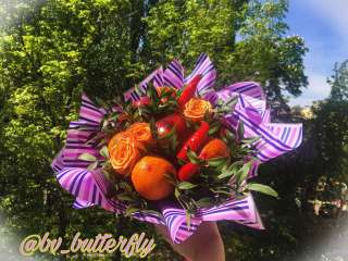 Букеты из фруктов, овощей и сладостей