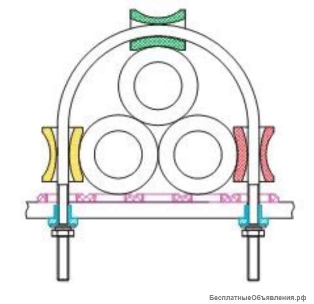 Узел крепления кабеля 2-УК-1-3-285 для фиксации кабеля