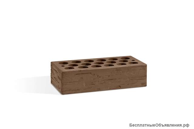 Кирпич облицовочный 1НФ шоколад дикий камень
