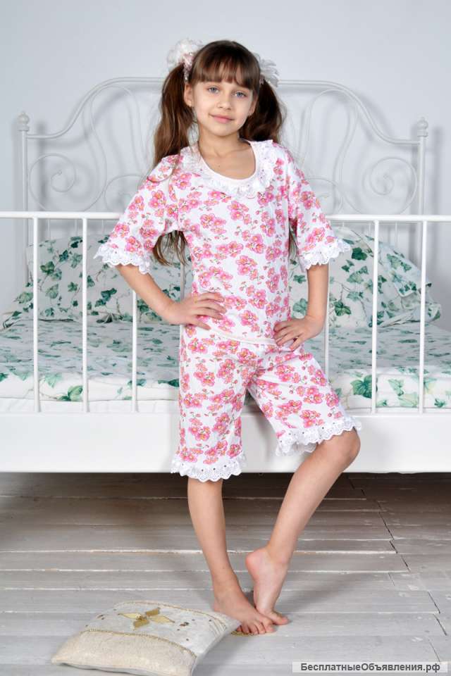 Пижама детская с рюшами опт от производителя «Ева»