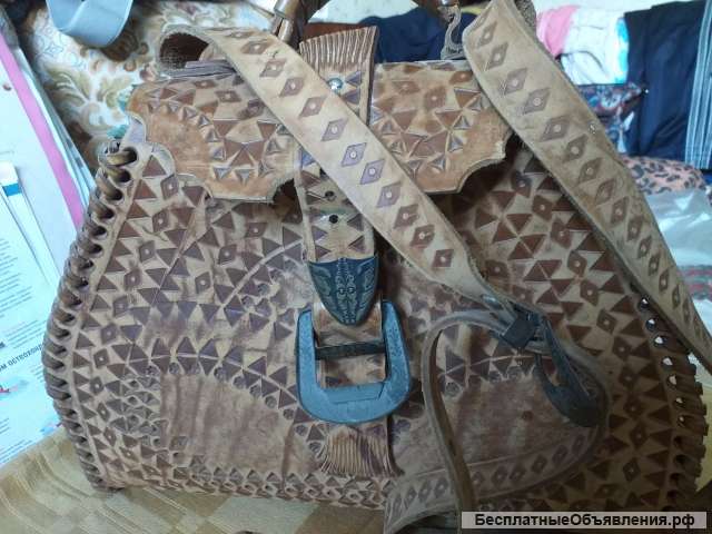 Сумка кожаная ручной работы. Антик.