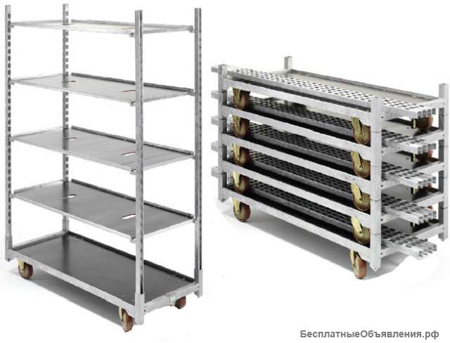 Евро тролли (тележки) для растений, цветов, рассады