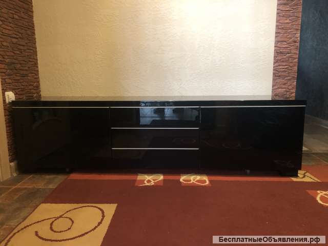 Тумба черный глянец