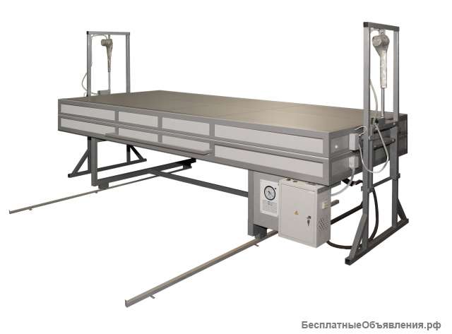 Вакуумная печь для производства триплекса с выдвижным поддоном 1.5х3м.