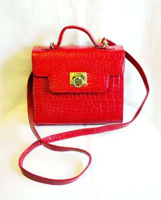 Новая импортная лаковая красная женская сумка