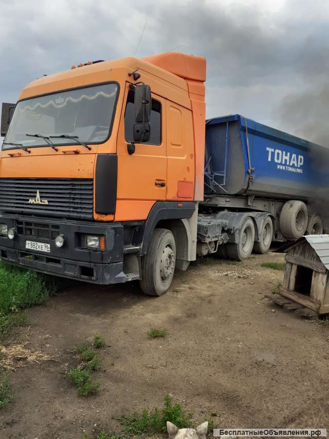 Автопоезд МАЗ 6430 и прицеп ТОНАР