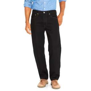 NEW Men's Levi's 550 Jeans Relaxed Fit Tapered Leg Black size 42x30
