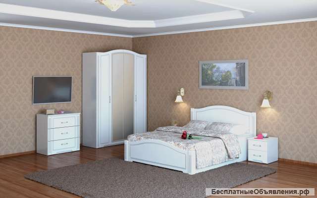 Белая спальня Виктория. Ижмебель. АКЦИЯ СКИДКА 20% В НАЛИЧИИ ДОСТАВКА БЕСПЛАТНО