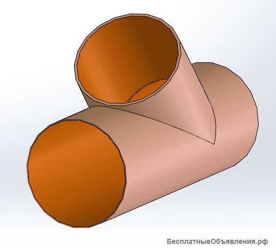 Разработка чертежей в Dxf для стыковки труб под углом