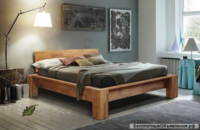 Кровать Стокгольм из массива дуба