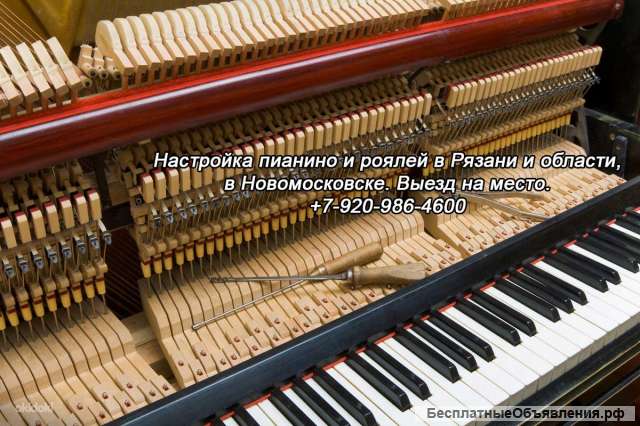 Настройка пианино и роялей. Рязань, Новомосковск