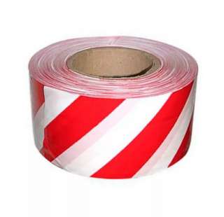 Оградительная сигнальная лента бело-красная