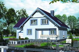 Проект кирпичного дома 9,5 на 12,5 м с гаражом