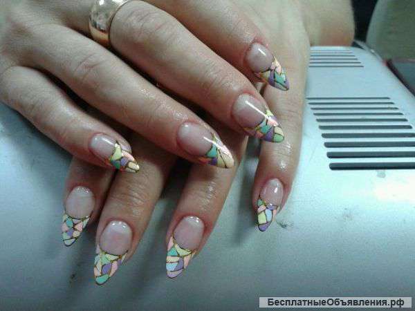 Наращивание ногтей, маникюр