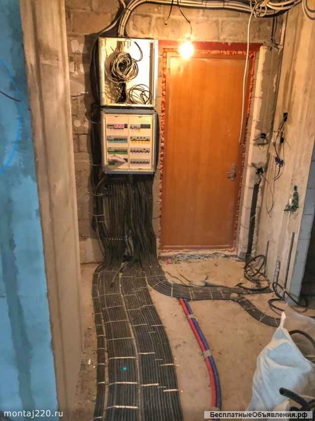 Услуги по электрике. Замена проводки розеток счетчиков