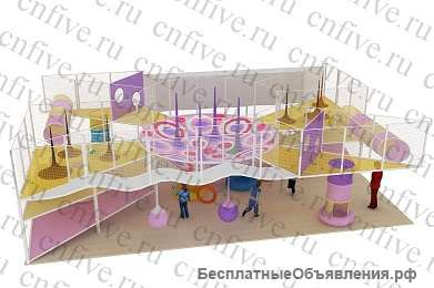 Аттракцион "красочные сети-лабиринт"