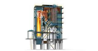 Угольный водогрейный котел с ЦКС (циркулирующим кипящим слоем) серии SHX