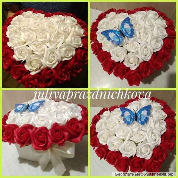 Нежные букеты из мыльных роз в Самаре Аврора, Парк Победы