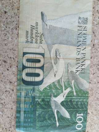 Банкноты - 100 финских марок 1986 года