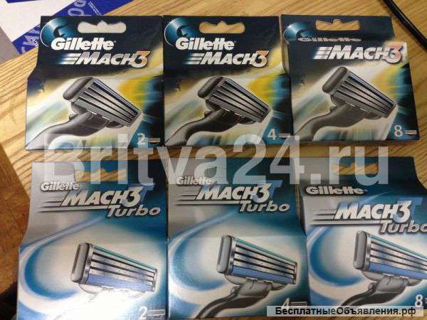 Бритвенные сменные кассеты Gillette