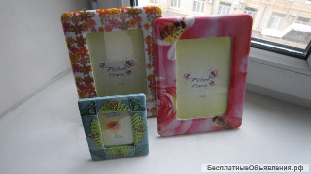 Фоторамка пластиковая 10х15 и керамическая 9х6,5 Нидерланды оригинальная НОВАЯ