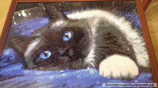Картина, алмазная мозайка кристаллами