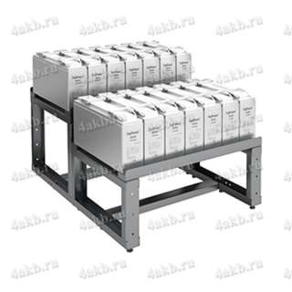 Двухрядный двухуровневый аккумуляторный стеллаж серии КРОН-АКС-12