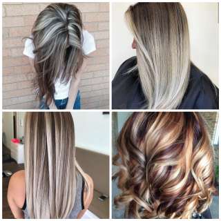 Окрашивание волос, стрижки