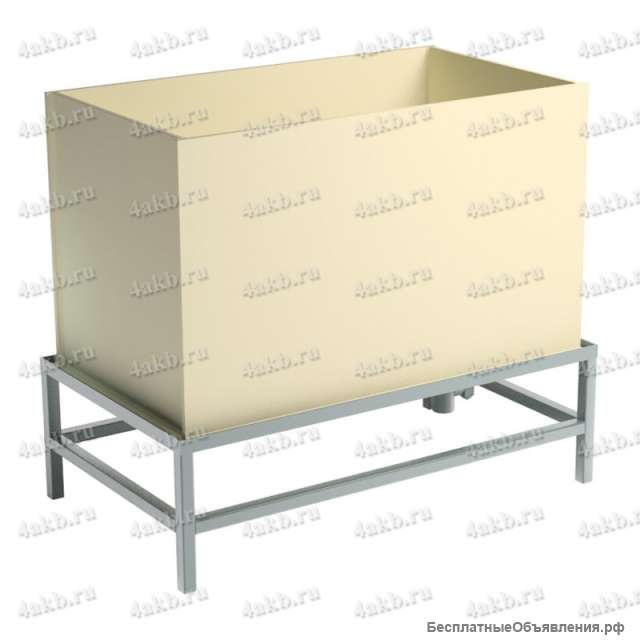 В Москве ванна полипропиленовая для промывки АБ со сливом и решеткой