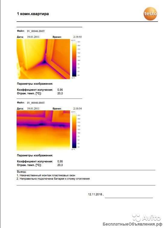 Услуги тепловизора, Тепловизионное обследование