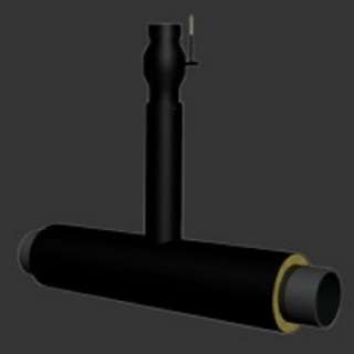 Тройники с шаровым краном в ППУ изоляции в ПЭ или ОЦ оболочке