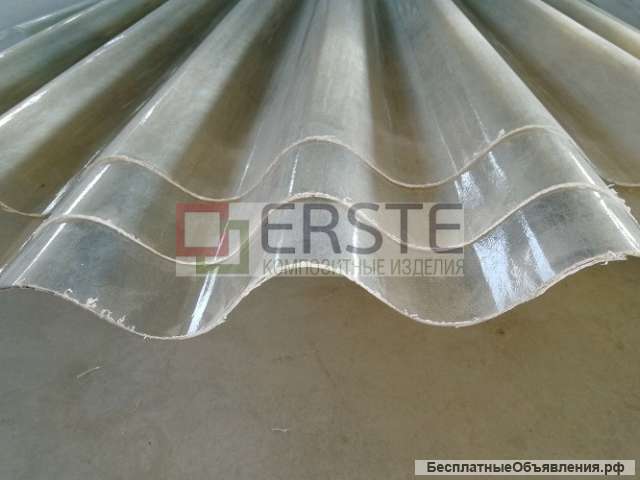 Шифер стеклопластиковый бесцветный ЕRSTE 40/150 - 0.8