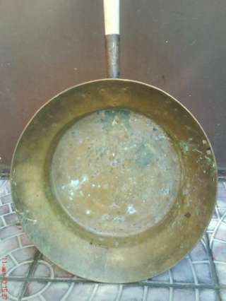 Сковорода старинная латунная на 5 литров с клеймом на днище Тульского завода
